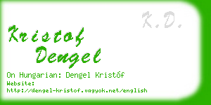 kristof dengel business card